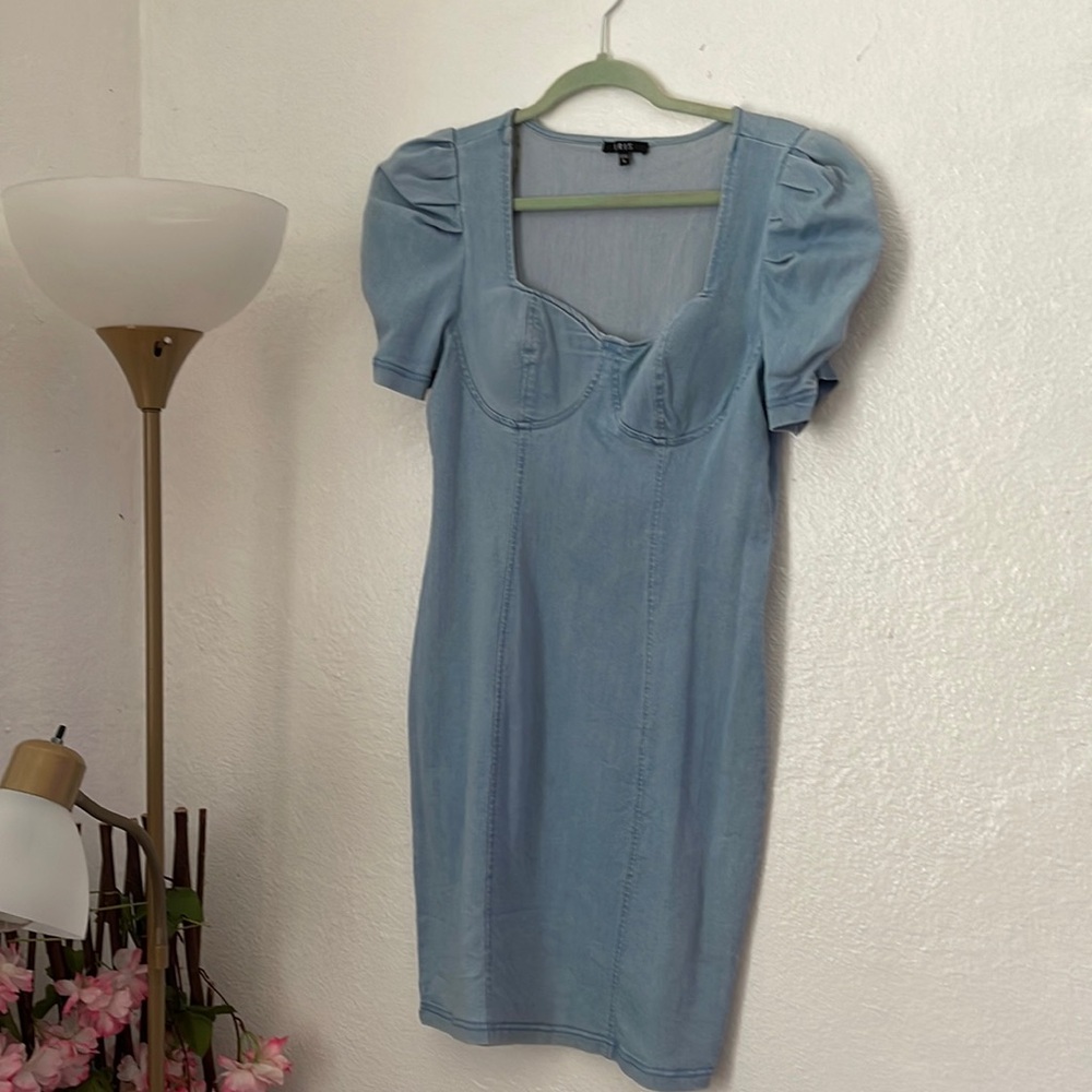Denim mini dress